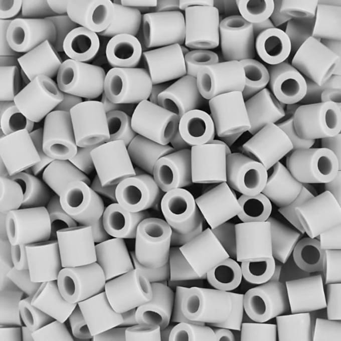Nabbi strijkkralen BioBeads grijs 3000 stuks milieuvriendelijk speelgoed.