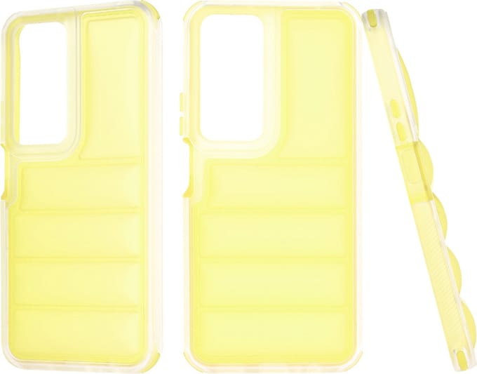 Hoesje geschikt voor HONOR 90 Smart/X7b - Techsuit Wave Shield Shockproof Hard Case Back Cover - Geel