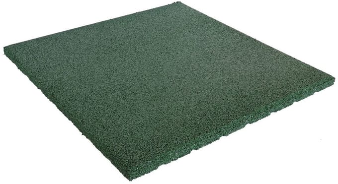 Rubber tegels 20 mm - 0.5 m² (2 tegels van 50 x 50 cm) - Groen