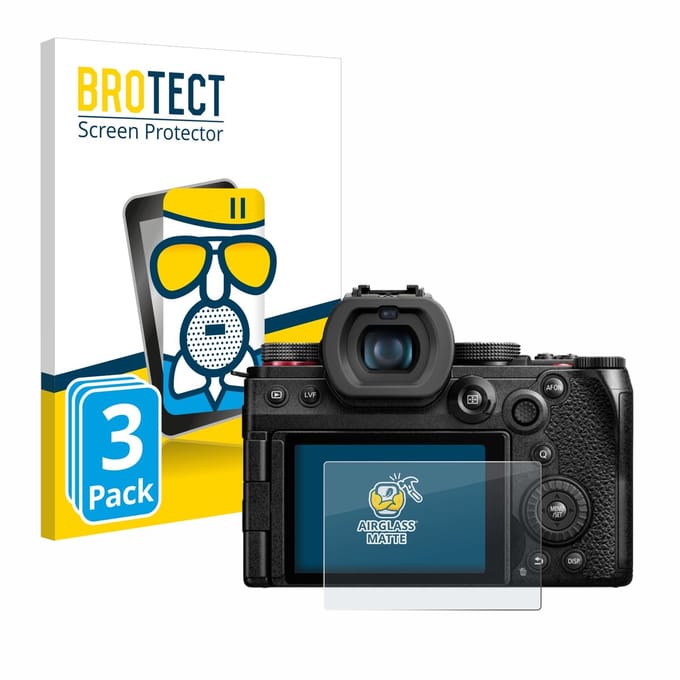 BROTECT - Screenprotector voor Panasonic Lumix DC-G9 II - Folie Beschermfolie Beschermglas matte 3 Stuks