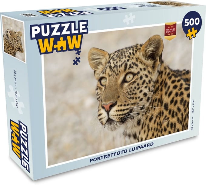 Puzzel Luipaard - Macro - Bruin - Legpuzzel - Puzzel 500 stukjes