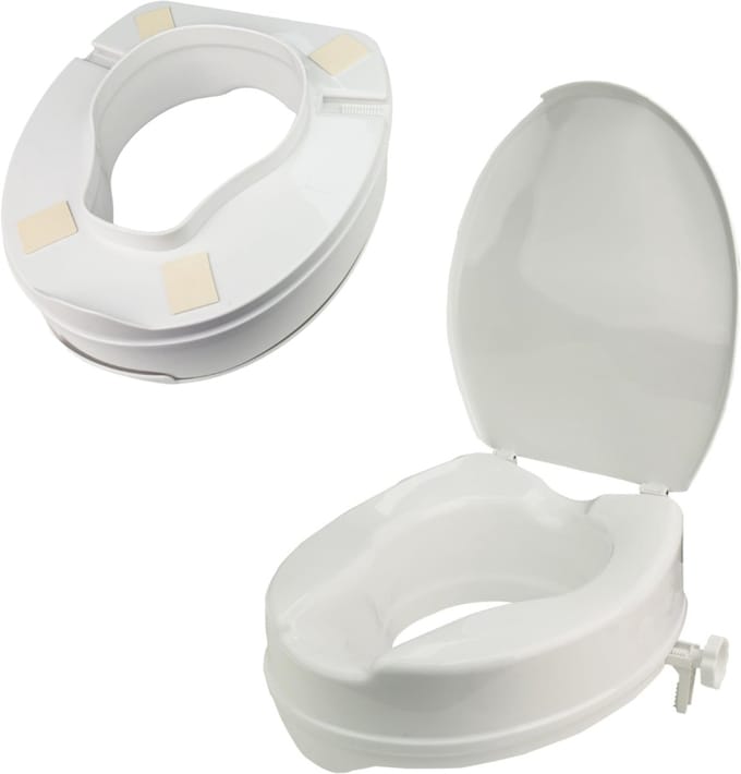 CRLYN® Toiletverhoger 10 cm - Voor Ouderen - WC Verhoger - Wit