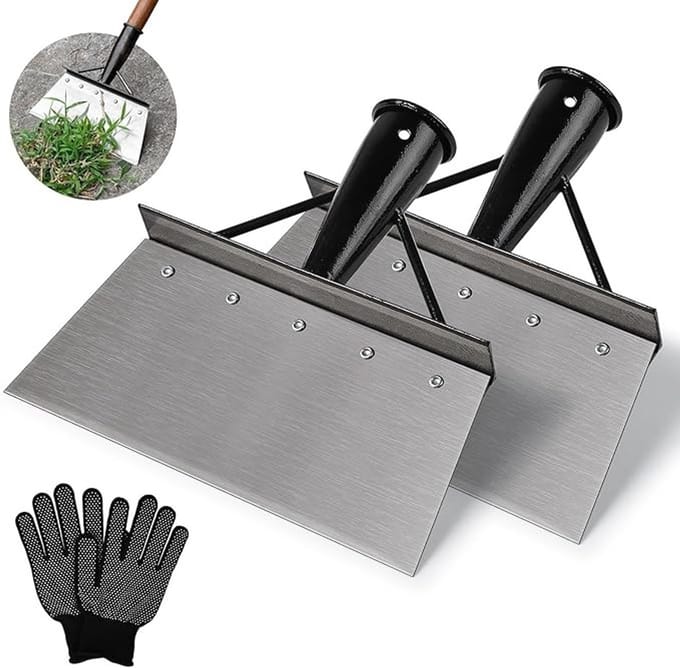 2 stuks multifunctionele tuinschep 21 cm - onkruidverwijderaar van mangaanstaal