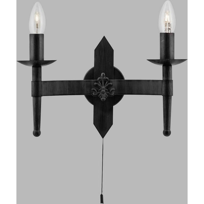 Expressions of Light Cartwheel - Wandlamp - 2 lichts - Zwart