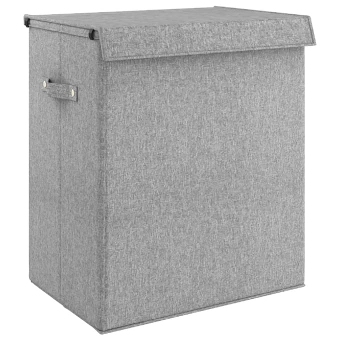 vidaXL - Wasmand - inklapbaar - 51x34,5x59 - cm - kunstlinnen - grijs