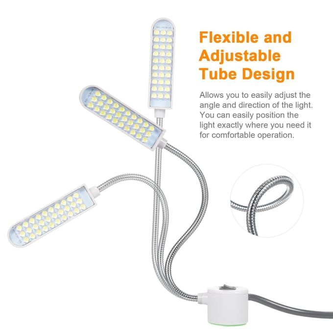 1PCS 30LEDs Naaimachine Lamp Magnetische Basis LED-lamp Flexibele Buigbare Buis voor 1 Pack UK Plug