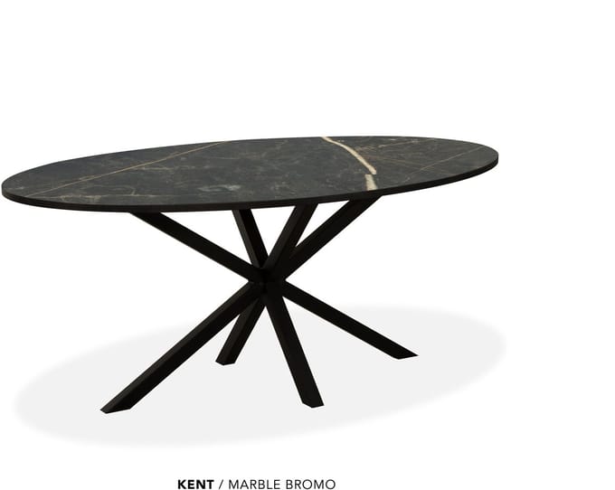 Maxfurn - Eettafel ovaal | Zeer krasvast | Kleur: Marbel bromo| Afmeting 220x120cm