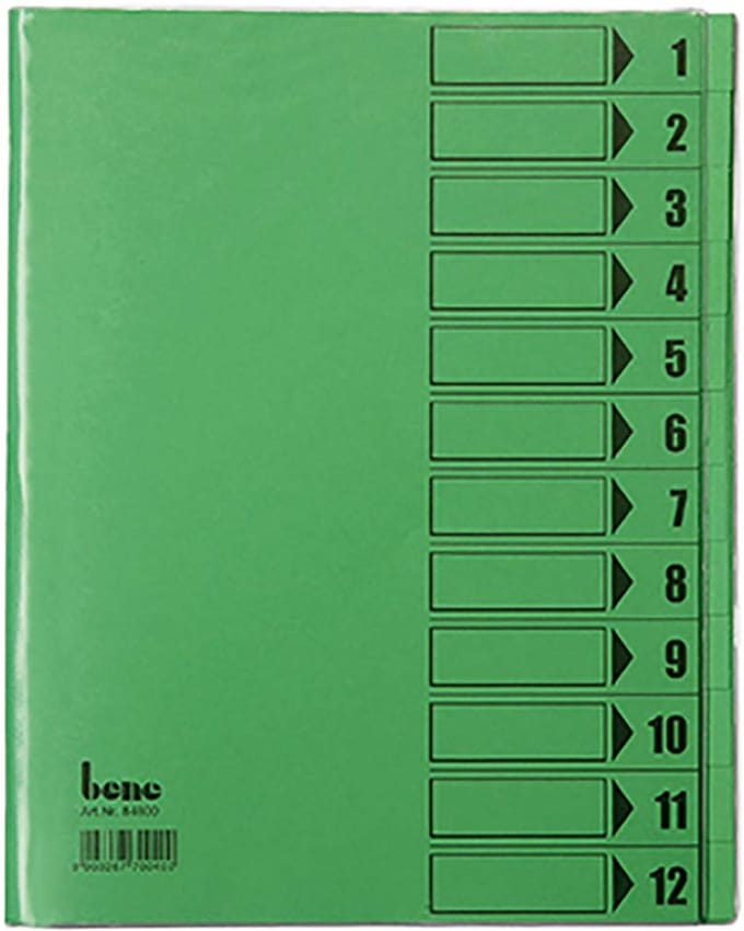 Bene 84800GN map met stofomslag, groen