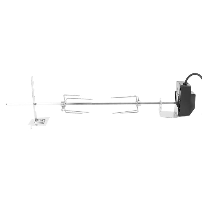 Rotisserie Grill Kit Waterdichte Schakelaar Stabiele Roterende Motor Sterk Draagvermogen Roestvrij Staal white