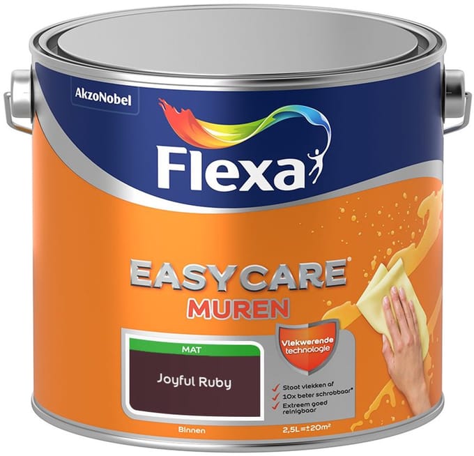 Flexa - Easycare Muren - Joyful Ruby - Mengverf - 2,5 L