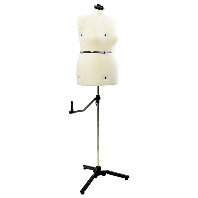 Mannequin de couture réglable pour femme Crème L Velours