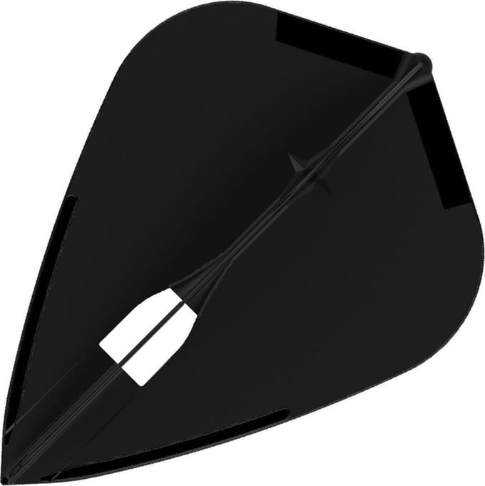L Style Champagne Dart Flights Kite Zwart