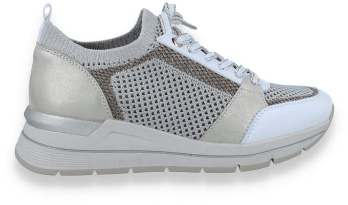 Double Heart Dames Sneaker Wit/beige | Maat: 38
