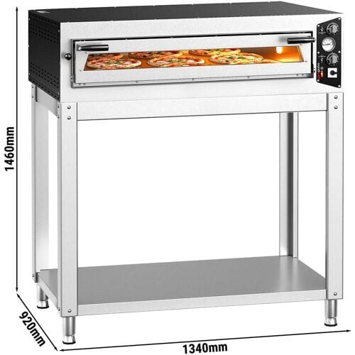 GGM Gastro Elektro Pizzaofen - 6x 35cm (Breit) - Manuell - inkl. Untergestell
