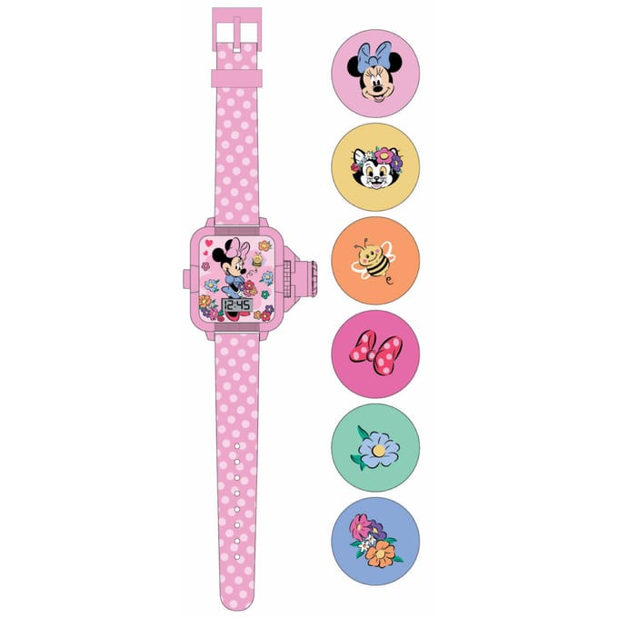 Minnie Kinder LCD horloge met pojector