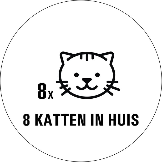 Katten in huis sticker - 80 x 80 mm 8