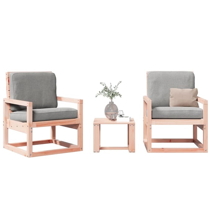 vidaXL - 3-delige - Loungeset - massief - douglashout