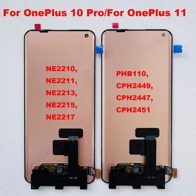 6.7 "Originele Amoled Getest Voor OnePlus 10 Pro NE2210 Lcd-scherm + Touch Panel Digitizer Voor OnePlus 11 1 + 10Pro 1 + 11 Frame