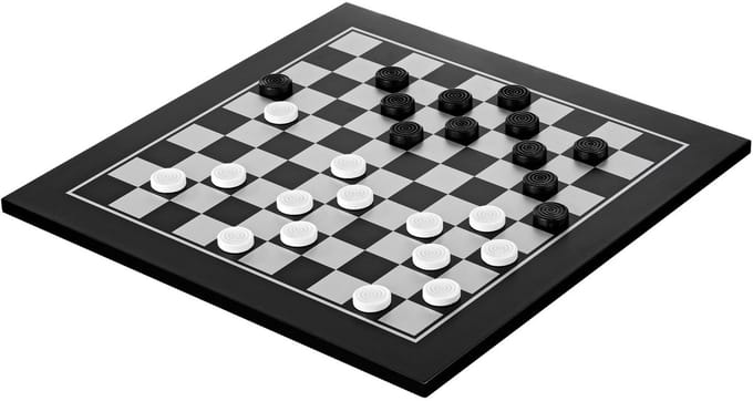 Philos Schaak/Dam Set - Houten speelbord 40 mm velden - Vanaf 6 jaar