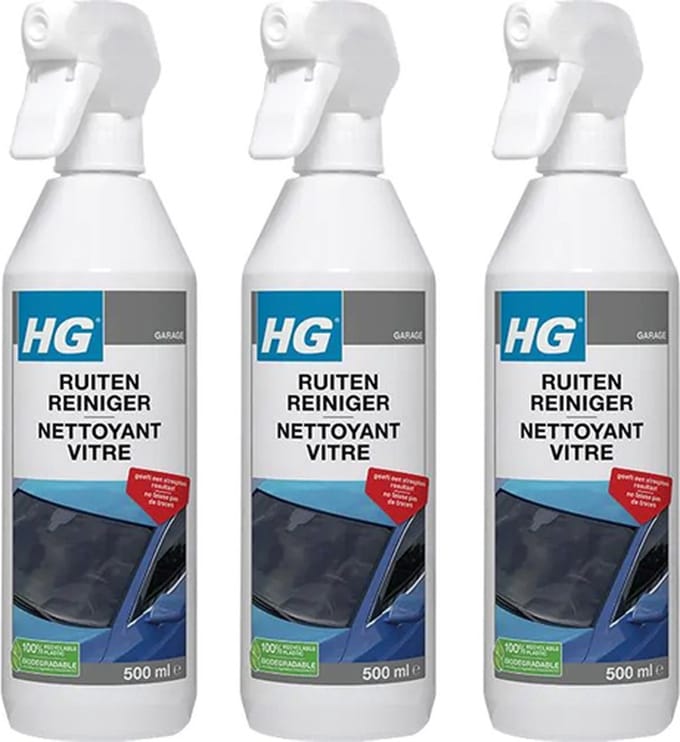 HG Ruitenreiniger 3-pack met KD spon