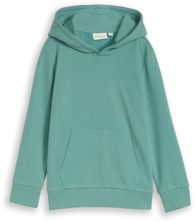 Tom Tailor - Hoodiesweatshirt met print op de rug - Maat 92/98 - Salvia