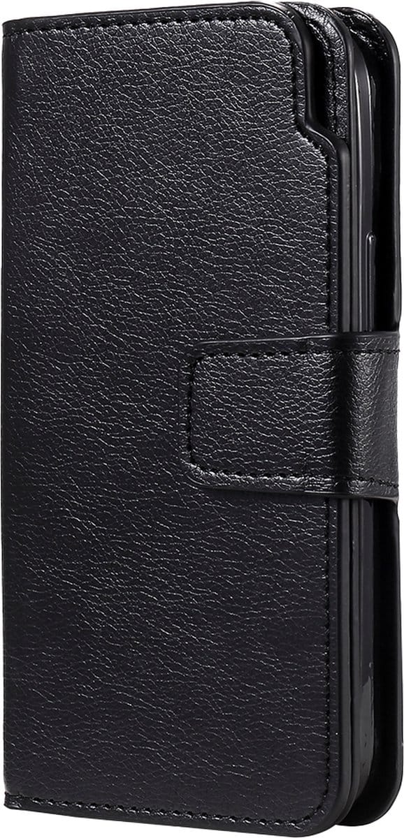 Hoesje geschikt voor iPhone 15 Plus - Bookcase - Pasjeshouder - Portemonnee - Luxe - Kunstleer - Zwart