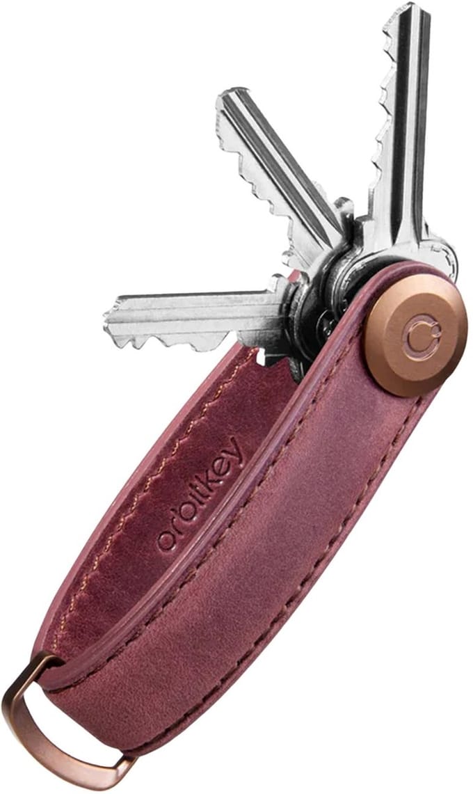 Orbitkey 2.0 Crazy horse sleuteletui mulled wine