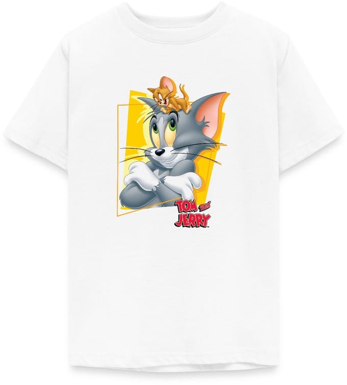 Tom En Jerry Portret T-Shirt Tiener