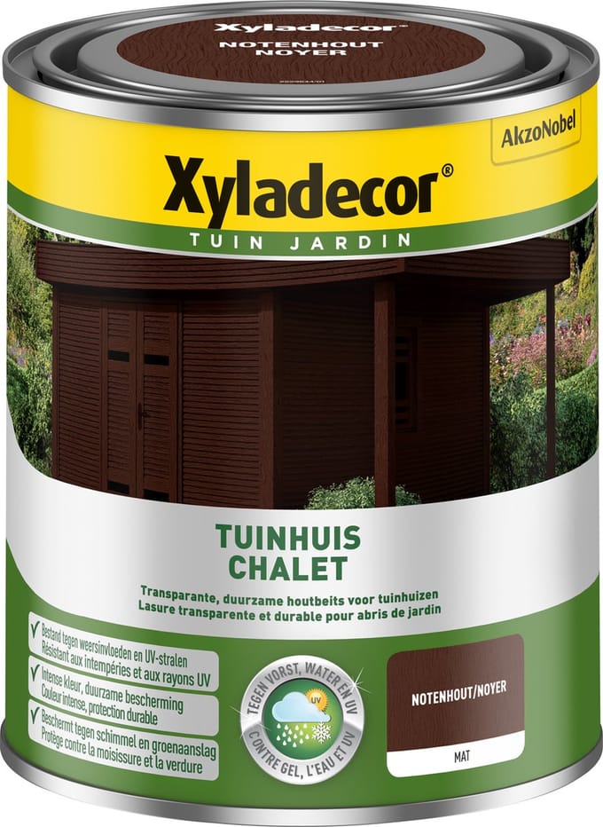 Xyladecor - Tuinhuis Wb - Notenhout - 0,75 L