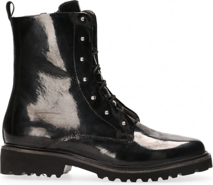 Van Dalen - Veterbootie leer - Black - 38