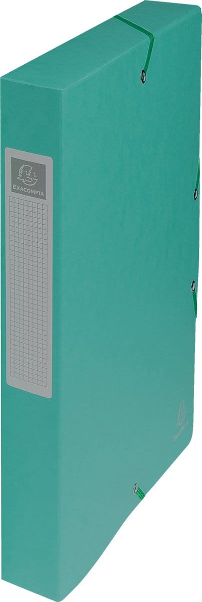 Exacompta 8x Klasseerdoos glanskarton Rug 40mm - A4 - Groen - 50403E