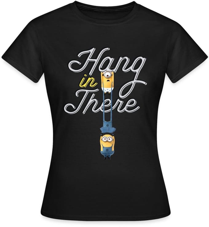 Minions Carl And Phil Hang In There T-Shirt Dames