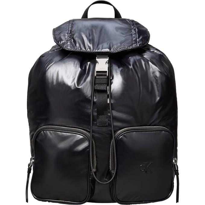 Calvin Klein Pocket Nylon Flap Backpack Black Größe: OS | Rucksäcke Outlet | Damen | Schwarz