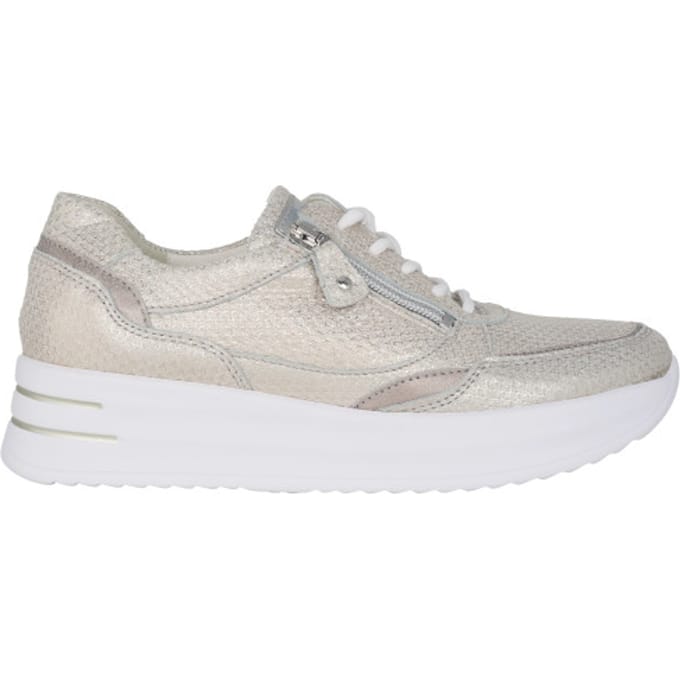 Waldläufer H-Arianna - dames sneaker - Zilver - maat 38 (EU) 5 (UK)