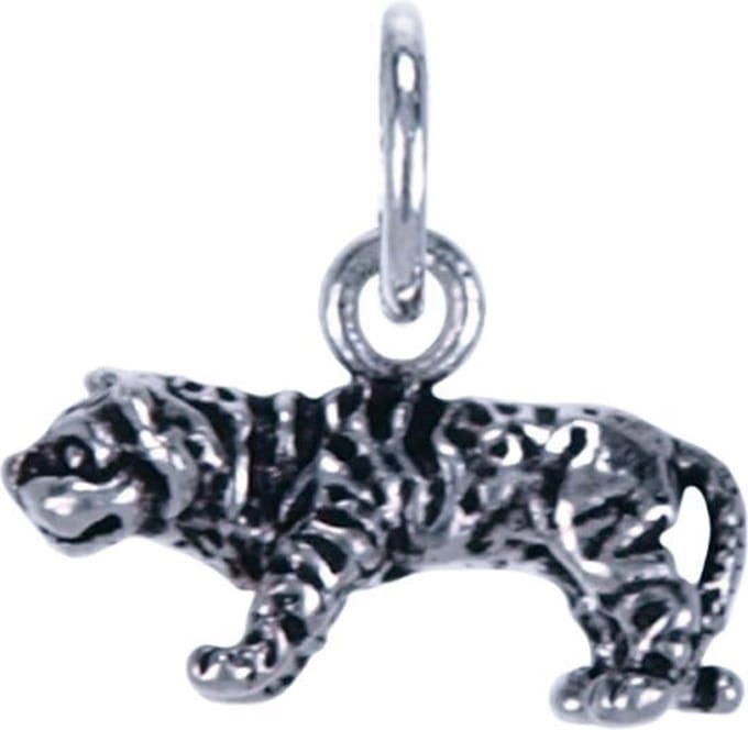 Zilveren Tijger klein ketting hanger
