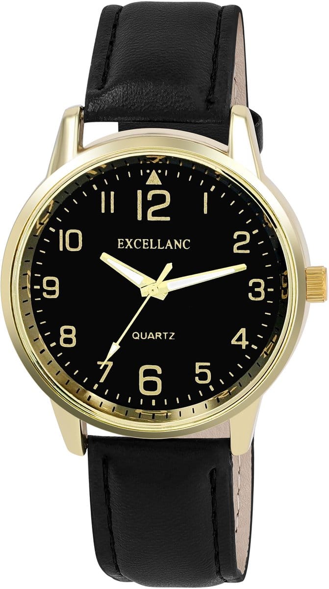 EXCELLANC Herenhorloge van imitatieleer Mineraalglas
