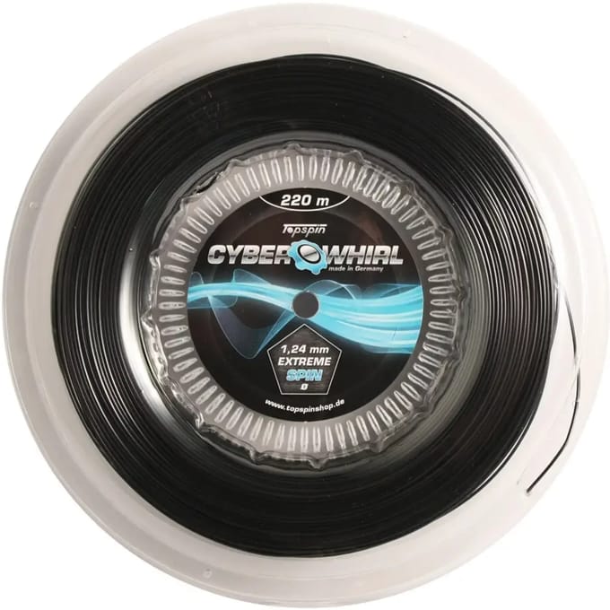 Topspin Cyber Twirl 220m Rol Snaren-Zwart