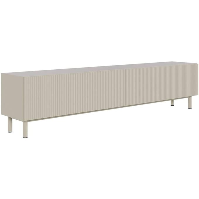 Selsey Veldio New – TV-meubel met groefstructuur, Greige, 175 cm