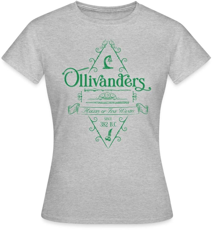 Harry Potter Olivanders Winkel Groen Logo T-Shirt Dames