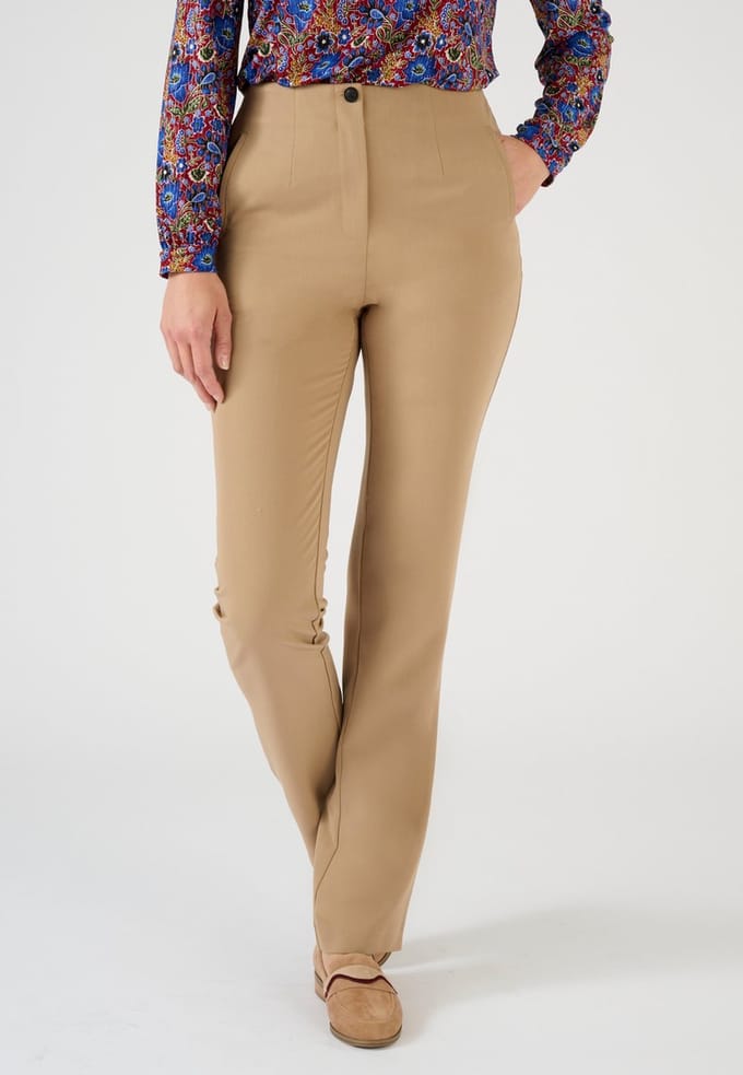 Damart - Broek met effect platte buik - Dames - Bruin - 46