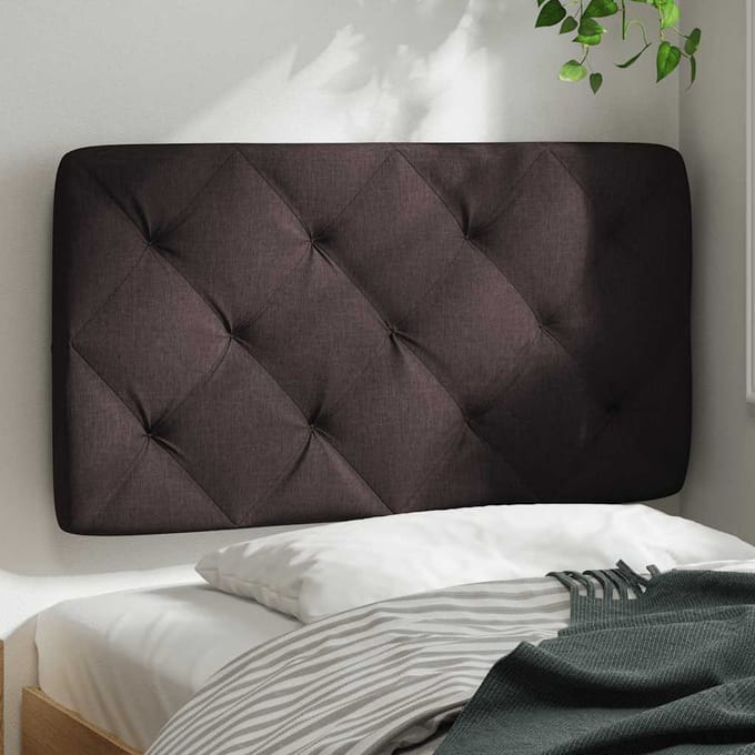 vidaXL - Hoofdbordkussen - 80 - cm - stof - donkerbruin