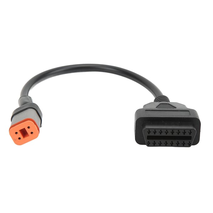 Motorfiets 4-pins naar 16-pins OBD2 Diagnostische Kabel Codelezer Converter Scanner Adapter 12?24V gray