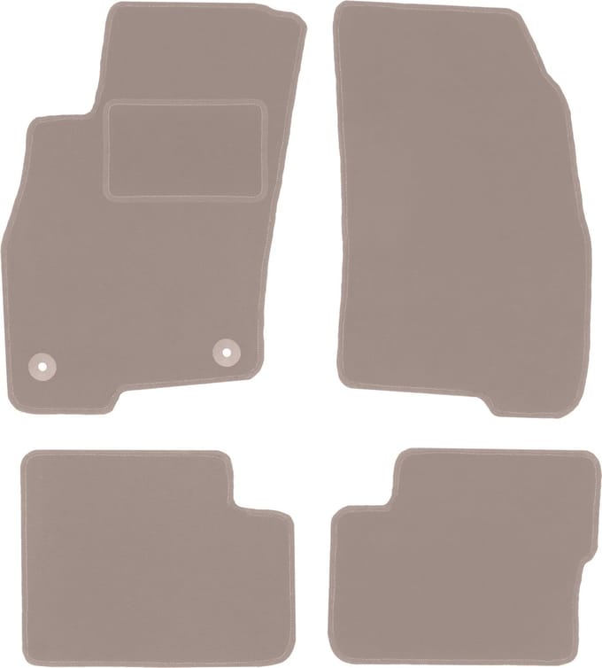 Beige veloursmatten voor: Fiat Grande Punto hatchback (2005-2009)