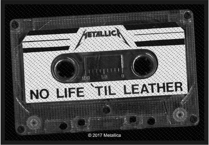 Metallica Patch - No Life 'Til Leather - voor Geen - zwart-grijs-wit