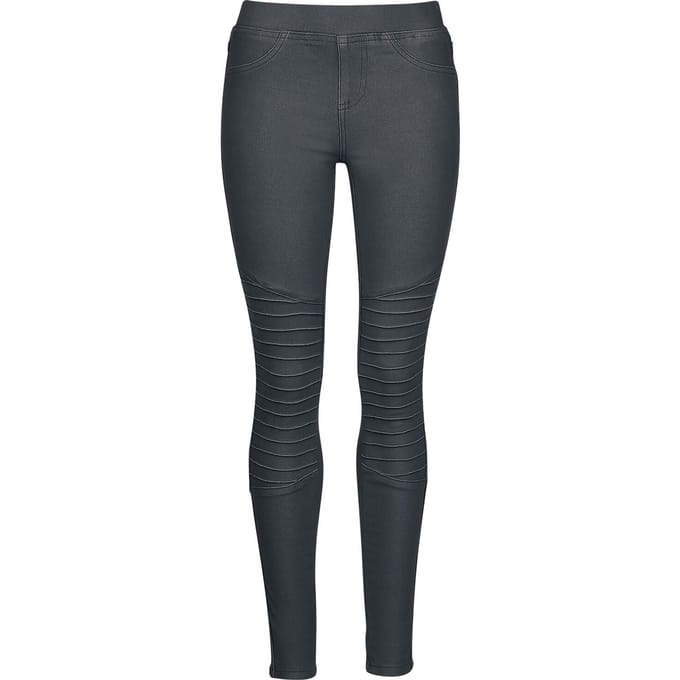 R.E.D. Rock-Engineered Design Zwarte legging in biker-look - Dames - M