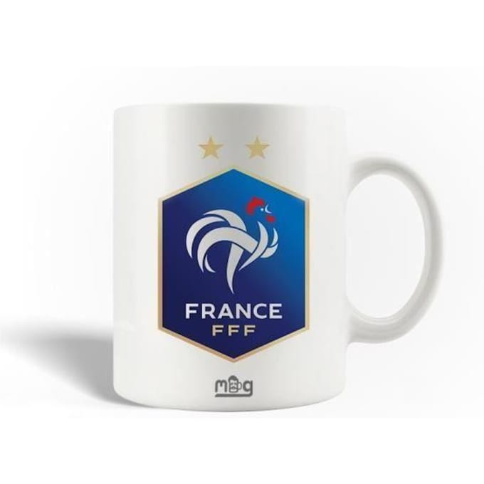 Mug - Équipe de France - Logo FFF - Céramique - 30cl - Compatible lave-vaisselle