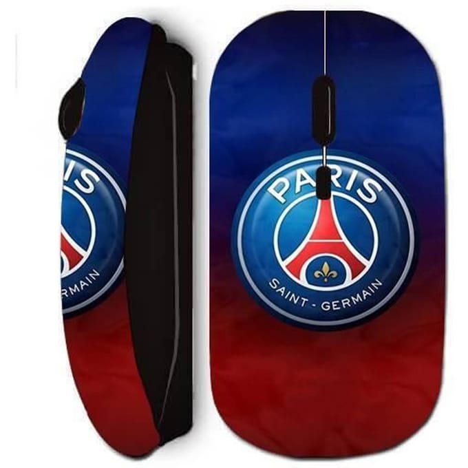 Souris sans fil maniacase noir PSG Logo coloré