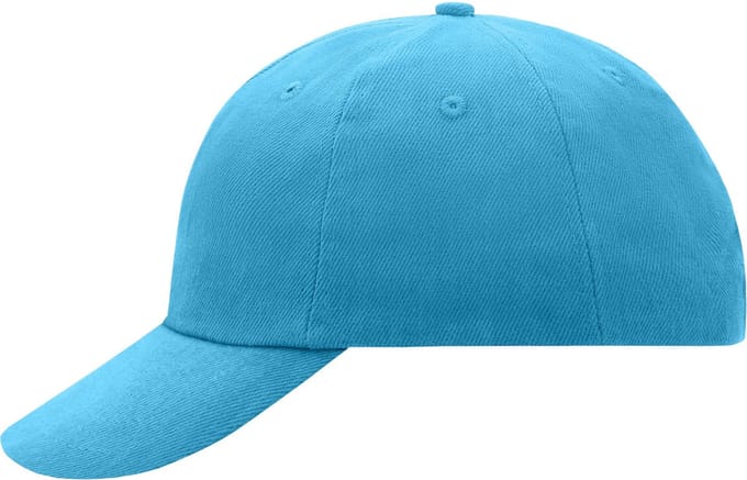 Lichtblauwe baseballcap - 6 panels pet - 100% katoen met klip sluiting - volwassenen