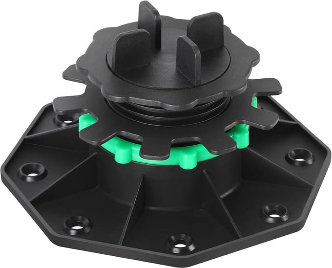 Terrasdragers Set 100pcs 42-60mm - met afstandhouder & borgring - Antislip drainageontwerp - Eenvoudig te installeren