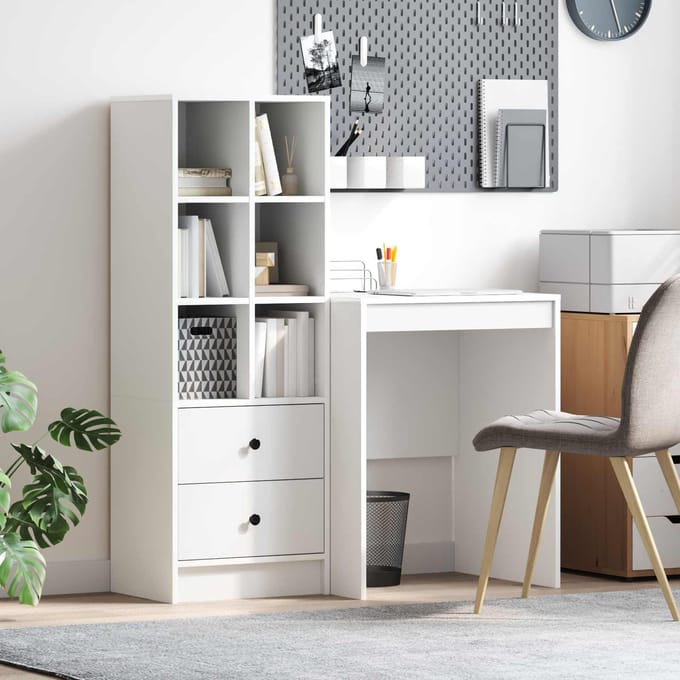 vidaXL - Bureau - Wit - 145,5 - x - 40 - x - 127 - cm - 2 - st